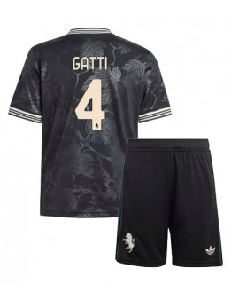 Billige Juventus Federico Gatti #4 Tredjedraktsett Barn 2025-26 Kortermet (+ Korte bukser)